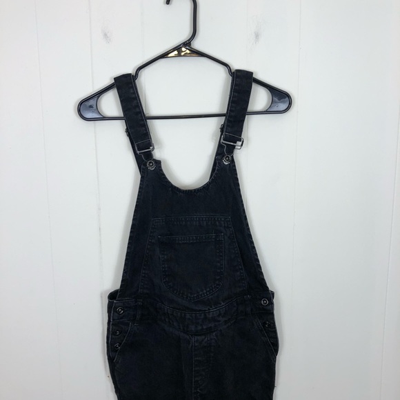 Zara Black Denim Overalls Sz XS - Picture 2 of 12